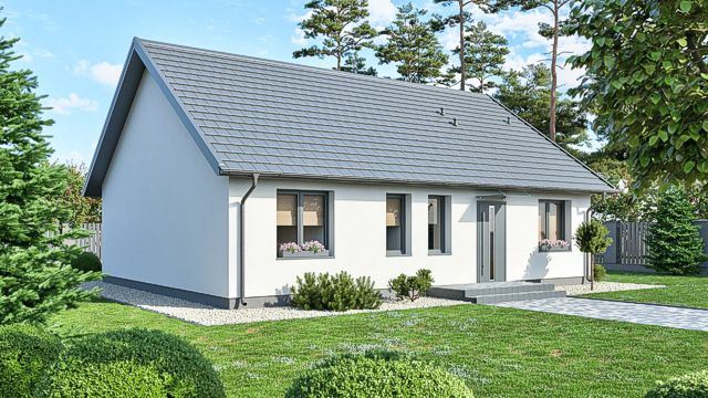 DOM JEDNORODZINNY "KOMFORT 3"<br><span style="font-size: 16px">93m<sup>2</sup> | Parterowy</span>