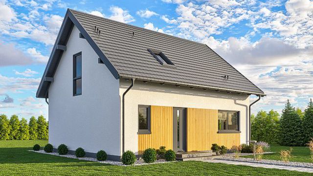 DOM JEDNORODZINNY "KOMFORT 5" <br><span style="font-size: 16px">118m<sup>2</sup> | Piętrowy z użytkowym poddaszem</span>